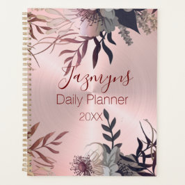 Roze zwarte botanische, speciaal voor de dag gesch planner