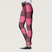 Roze & Zwarte Buffel geruit Leggings (Links)