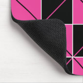 Roze & Zwarte Checkerboard Argyle Muismat (Hoek)