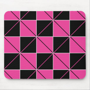 Roze & Zwarte Checkerboard Argyle Muismat