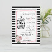 Roze zwarte en witte bruinbruidbruiningen kaart (Staand voorkant)