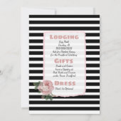 Roze zwarte en witte bruinbruidbruiningen kaart (Achterkant)