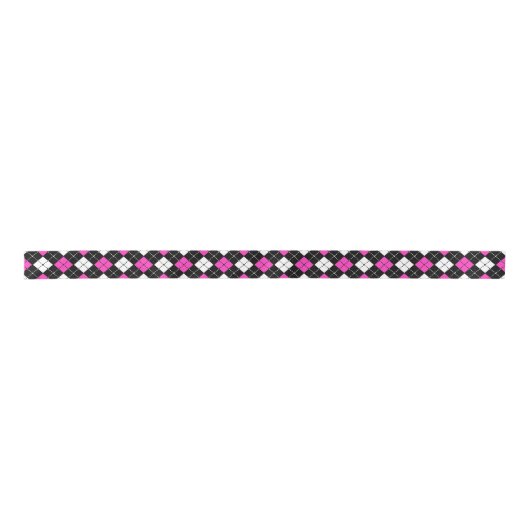 Roze zwarte en witte patronen lint (Voorkant)