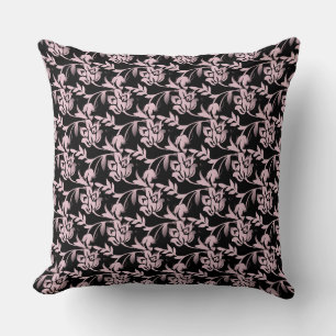 Roze/Zwarte Floral/Roze/Gray Designer Pillow Kussen