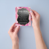 Roze zwarte Folie brochure voor Agate Black (Hand)