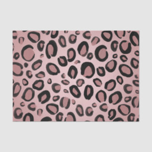 Roze & Zwarte Geschilderde Cheetah Luipaardprint S Tissuepapier