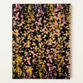 Roze zwarte glitter booggoudsmeedstrijken planner (Achterkant)