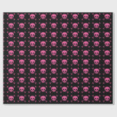 Roze zwarte Gothic Cadeaupapier (Vlak)