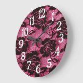 Roze zwarte Gothic Grote Klok (Hoek)