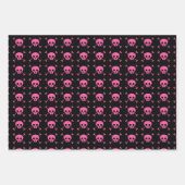 Roze zwarte Gothic Inpakpapier Vel (Voorkant)