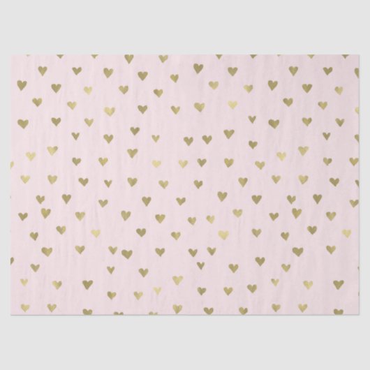 Roze zwarte gouden harten tissuepapier (Voorkant)