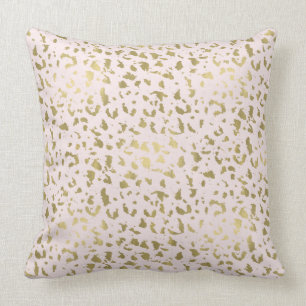 Roze, zwarte gouden proefafdrukken kussen