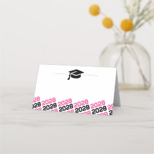 Roze & Zwarte Graduation GLB die Etiket, Voedsel v