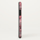 Roze zwarte grijze gemottled mozaïektegel Case-Mate iPhone case (Achterkant/rechts)