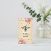  Roze zwarte honingbijen Visitekaartje (Staand voorkant)