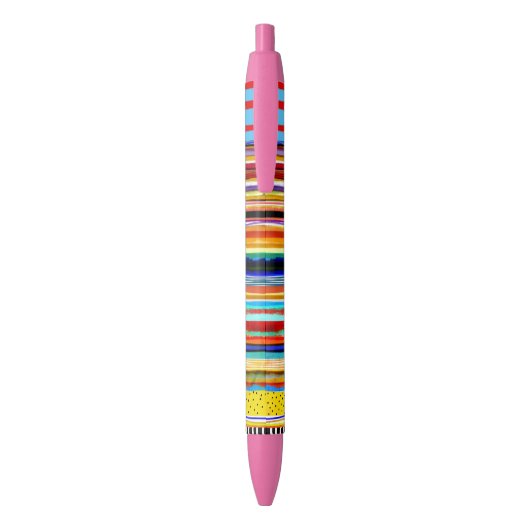 Roze Zwarte Inkt Pen (Achterkant (Verticaal))