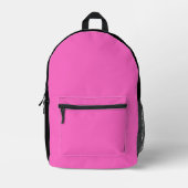 Roze zwarte kleurencombinatie bedrukte rugzak (Voorkant)
