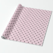 Roze & Zwarte Lint Cadeaupapier (Uitgerold)