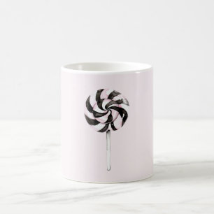 Roze Zwarte Lolly Zuiger Koffiemok