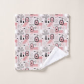 Roze zwarte luiers Boho Rainbows Modern Bad Handdoek (Wasdoekje)