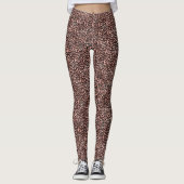 Roze zwarte luipaard afdrukken leggings (Voorkant)