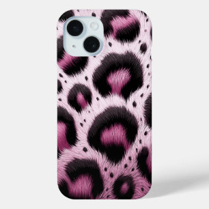 Roze & Zwarte Luipaard Bont Dierenprint Stippen