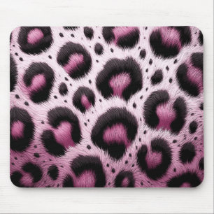 Roze & Zwarte Luipaard Vel Dierenprint Stippen Muismat