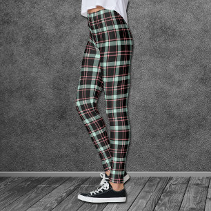 Roze zwarte Madras Leggings