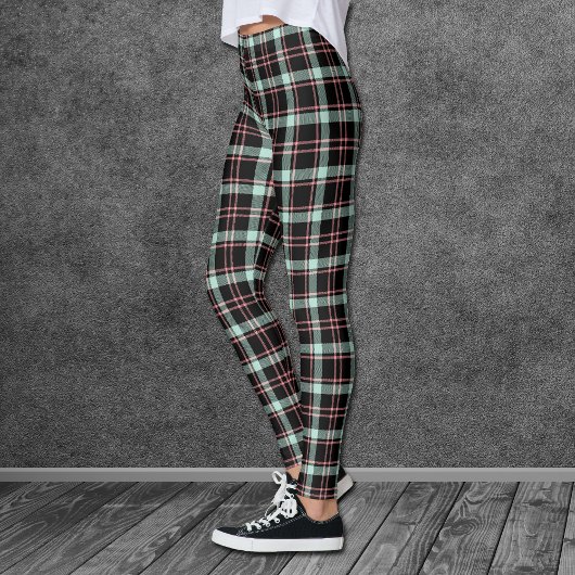 Roze zwarte Madras Leggings