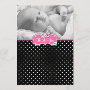 Roze zwarte pols foto foto foto foto foto foto fot bedankkaart