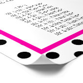 Roze zwarte pooidots weddenschappen poster (Hoek)