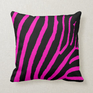 Roze zwarte regenbraam zebra stripe gooipijp kussen