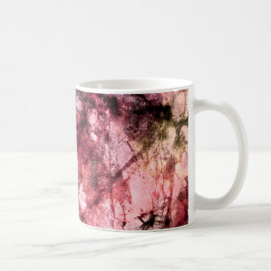 Roze zwarte rooge abstracte verfborstel moderne ku koffiemok