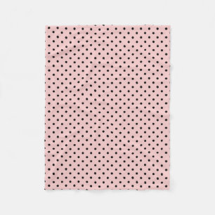 Roze zwarte stip fleece deken