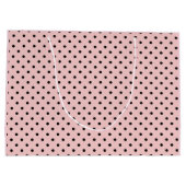 Roze zwarte stip groot cadeauzakje (Achterkant)