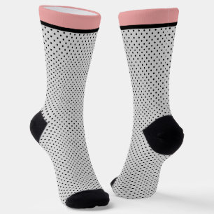 Roze zwarte stip sokken