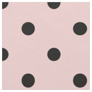 Roze zwarte stip stof