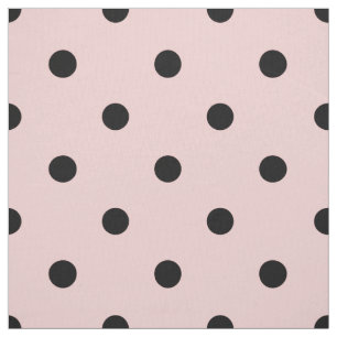 Roze zwarte stip stof