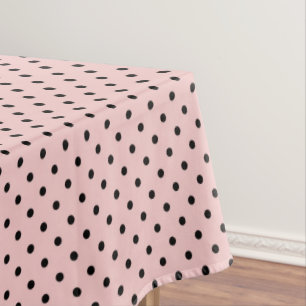 Roze zwarte stip tafelkleed
