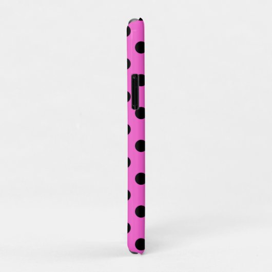 Roze & Zwarte Stippen Stip Case-Mate iPhone Case (Achterkant/rechts)