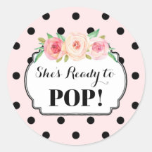 Roze Zwarte Stippen Ze is klaar om te Poppen Favor