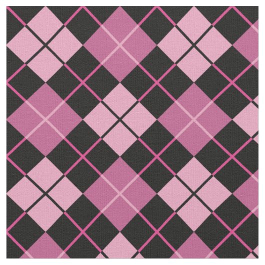 Roze & Zwarte Stof Argyle (Close Up)