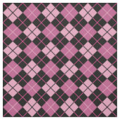Roze & Zwarte Stof Argyle (Swatch)