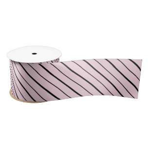Roze & Zwarte Strepen Cadeauverpakking Lint