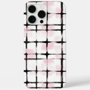 Roze Zwarte Strepen iPhone 16 Pro Max Hoesje