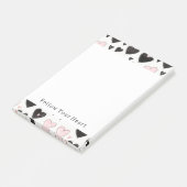 Roze Zwarte Strepen Post-it® Notes (Schuin)