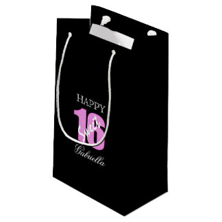 Roze zwarte tas van 16 Gift Bag Klein Cadeauzakje