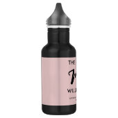 Roze Zwarte Toekomst Mevrouw Achternaam Bacheloret Waterfles (Links)