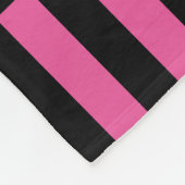 Roze zwarte verticale streep-halloween fleece deken (Hoek)
