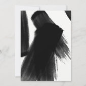 Roze zwarte waterverf penseelscript Baby shower Kaart (Achterkant)